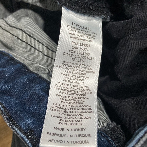 Frame Denim Two Toned Color Split Jeans - Picture 7 of 12